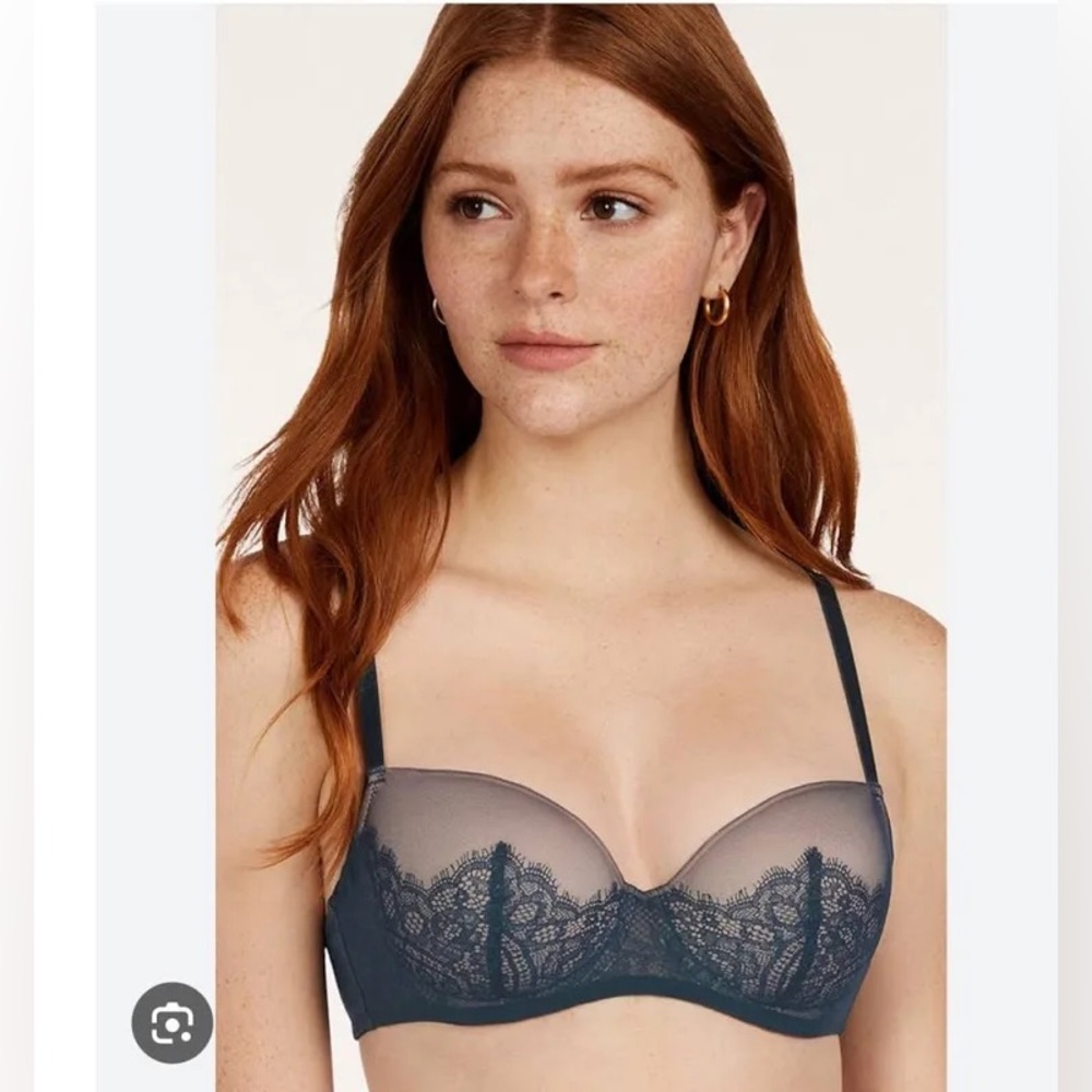 ThirdLove Eyelash Demi Lace Bra - Darkest Teal